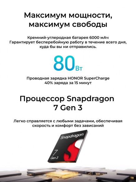 Смартфон HONOR 400 12/512Gb Midnight Black